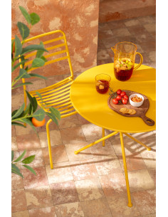 CHAISE DE JARDIN LIGNÉ MET OCR (50x56x81cm) 