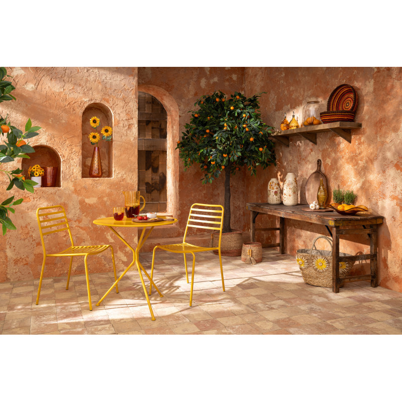 CHAISE DE JARDIN LIGNÉ MET OCR (50x56x81cm) 