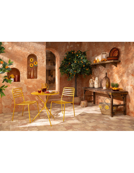 CHAISE DE JARDIN LIGNÉ MET OCR (50x56x81cm) 