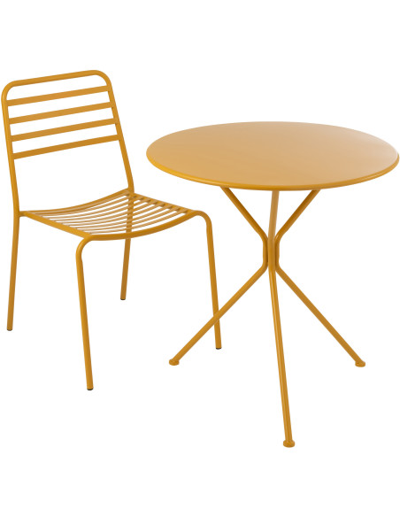 TABL JARD TRIPOD RND MET OCR L (70x70x72cm) 