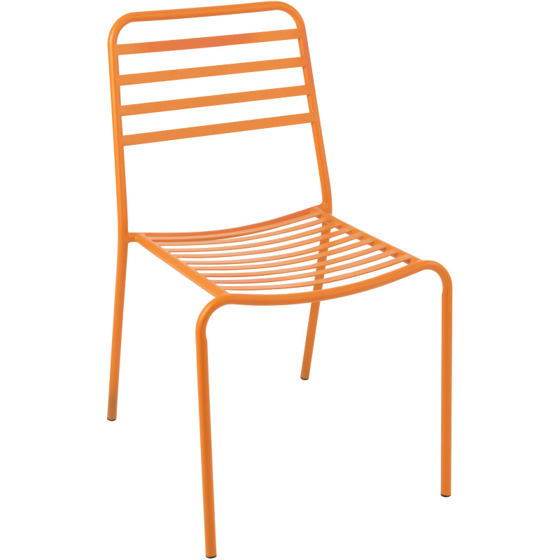 CHAISE DE JARDIN LIGNÉ MET OR (50x56x81cm) 