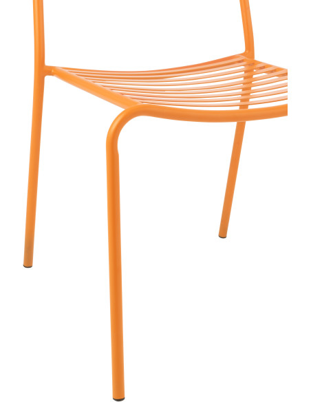 CHAISE DE JARDIN LIGNÉ MET OR (50x56x81cm) 