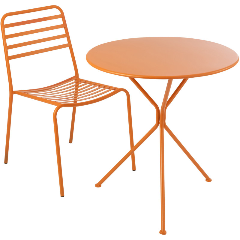 TABL JARD TRIPOD RND MET OR L (70x70x72cm) 