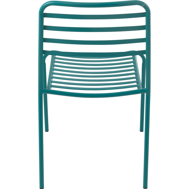 CHAISE DE JARDIN LIGN MET TURQ (50x56x81cm) 