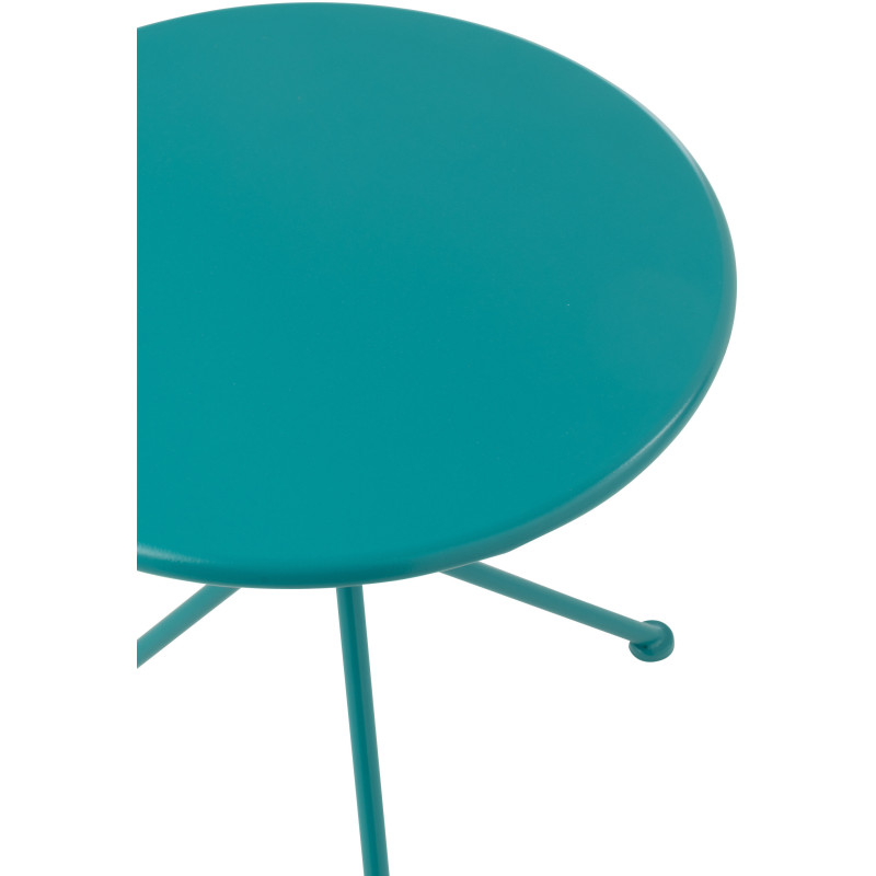 TABL JARD TRIPOD MET TURQ S (45x45x50cm) 