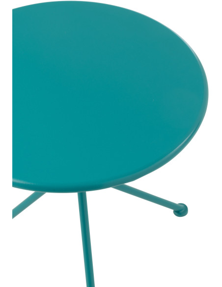 TABL JARD TRIPOD MET TURQ S (45x45x50cm) 