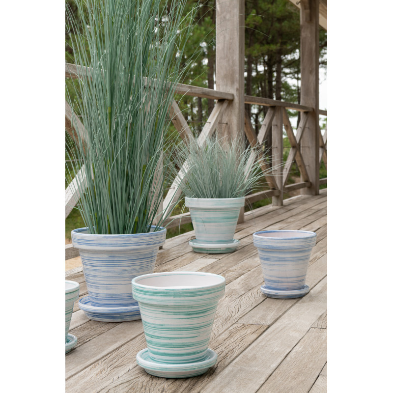 CACHEPOT CÉRAMIQUE MNT/BLA M (27x27x25cm) 