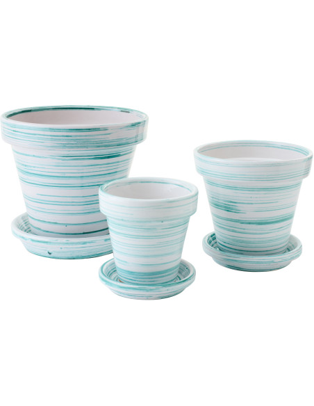 CACHEPOT CÉRAMIQUE MNT/BLA L (35x35x33cm) 