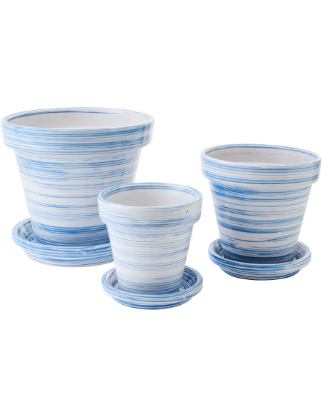 CACHEPOT CÉRAMIQUE BL/BLA L (35x35x33cm) 