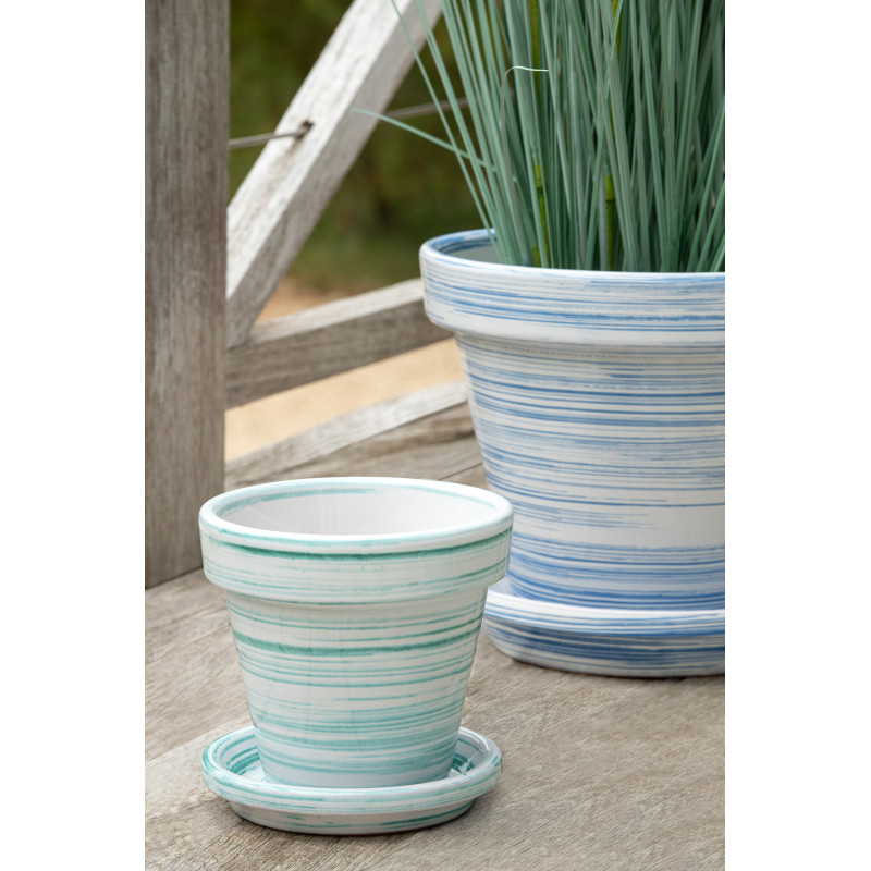 CACHEPOT CÉRAMIQUE BL/BLA L (35x35x33cm) 