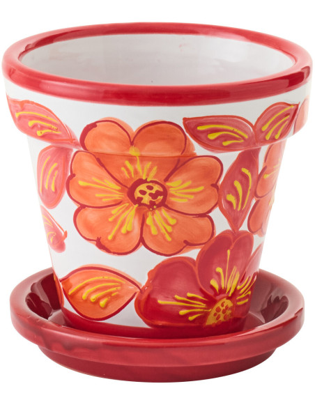 CACHEPOT CÉRAMIQUE OR/BLA S (21x21x19cm) 