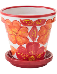 CACHEPOT CÉRAMIQUE OR/BLA M (27x27x25cm) 