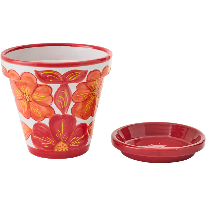 CACHEPOT CÉRAMIQUE OR/BLA M (27x27x25cm) 