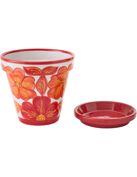 CACHEPOT CÉRAMIQUE OR/BLA M (27x27x25cm) 