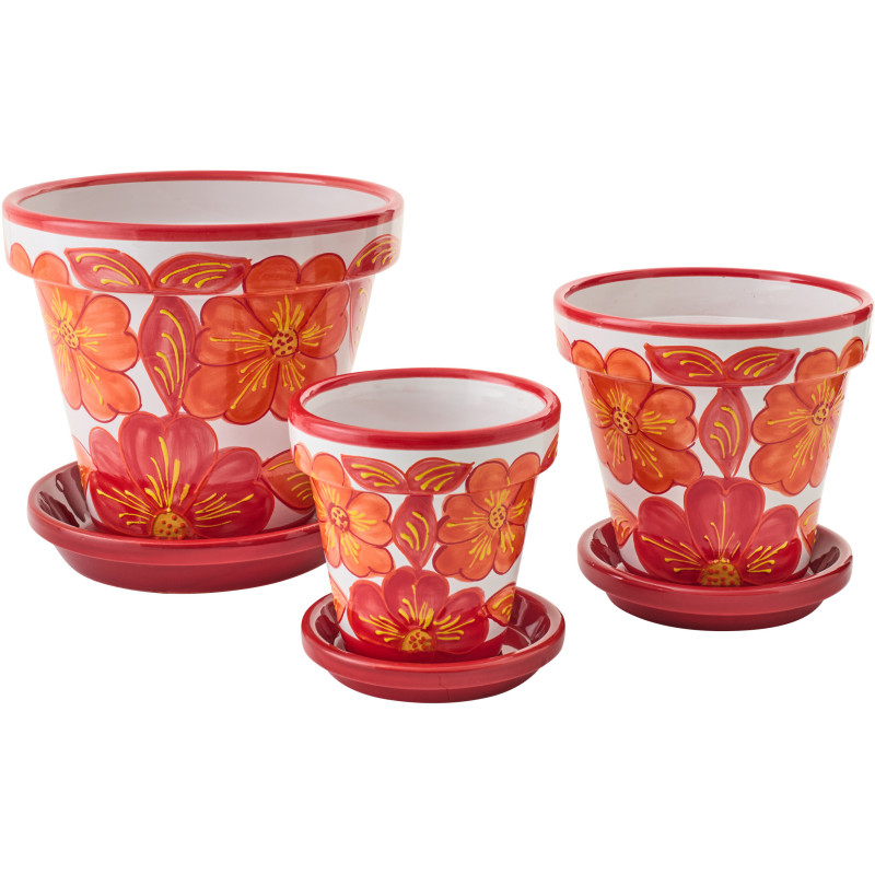 CACHEPOT CÉRAMIQUE OR/BLA L (35x35x33cm) 