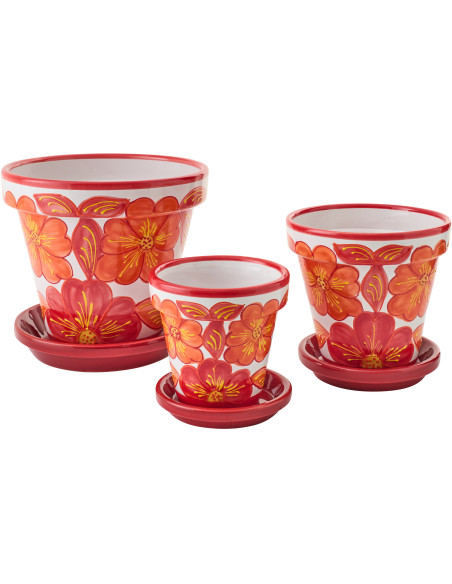 CACHEPOT CÉRAMIQUE OR/BLA L (35x35x33cm) 