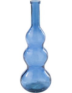 VASE VERRE BLEU (26,5x26,5x75cm) 