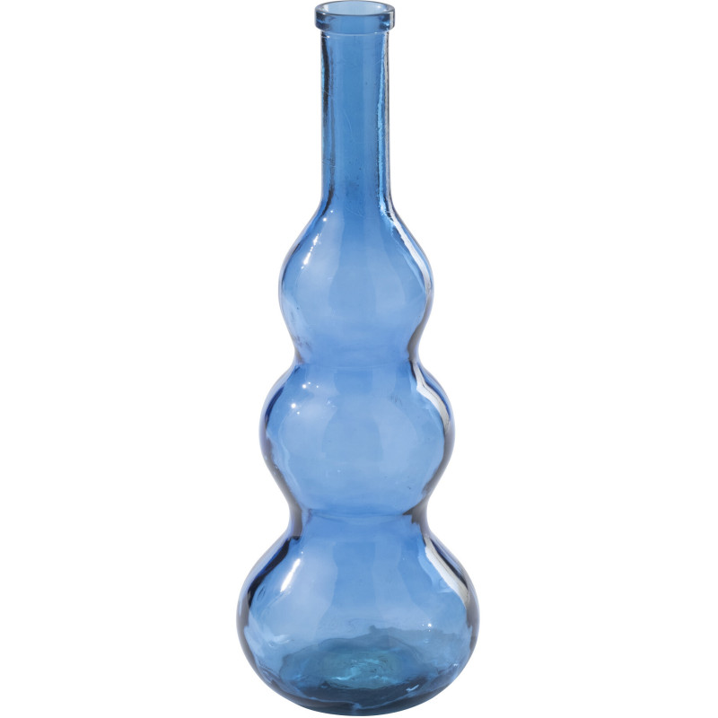 VASE VERRE BLEU (26,5x26,5x75cm) 