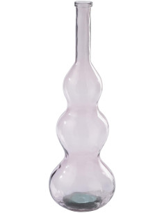 VASE VERRE ROSE CLAIR (33x33x100cm) 