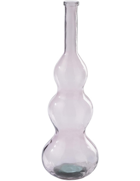 VASE VERRE ROSE CLAIR (33x33x100cm) 