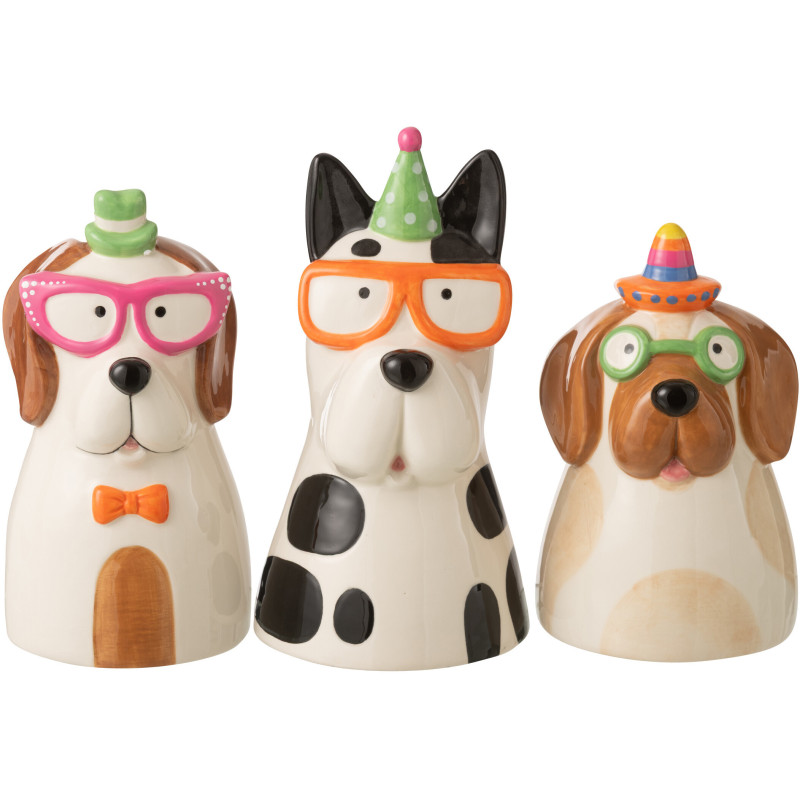 VASE CHIEN LUNET MIX ASS3 (12,5x12,5x22,5cm) 