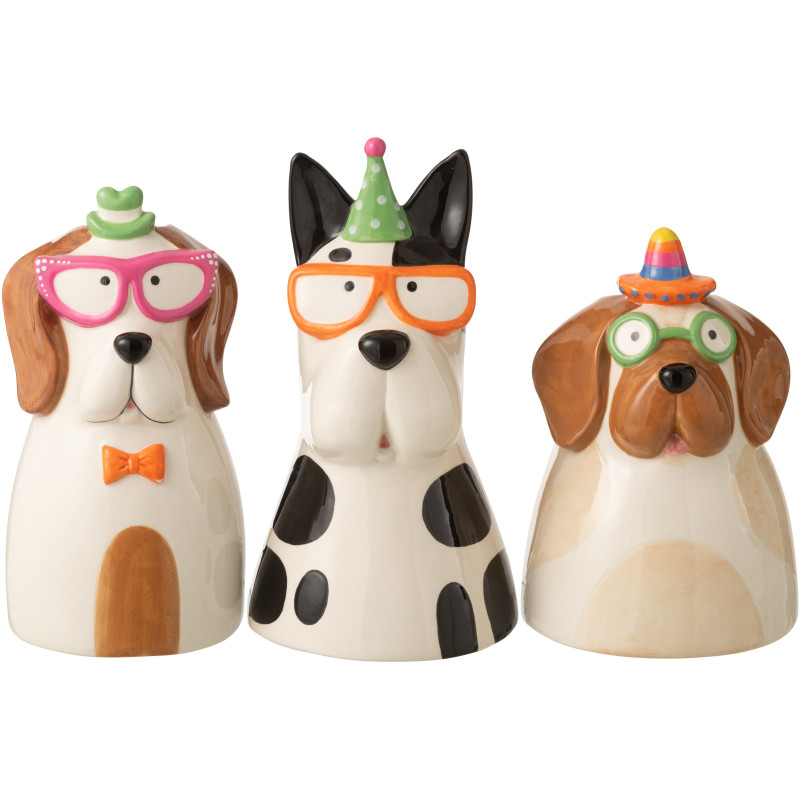 VASE CHIEN LUNET MIX ASS3 (15,5x15x28,5cm) 