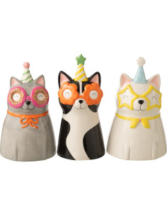 VASE CHAT LUNET CÉRAM MIX ASS3 (15,5x15x26cm) 