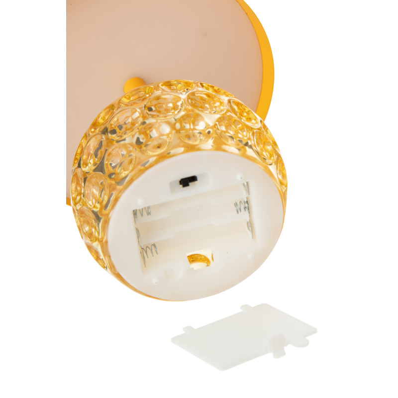 LAMPE LED CHAMPIGNON FER JAU (13,5x13,5x15,7cm) 