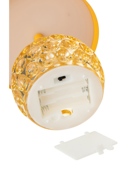 LAMPE LED CHAMPIGNON FER JAU (13,5x13,5x15,7cm) 