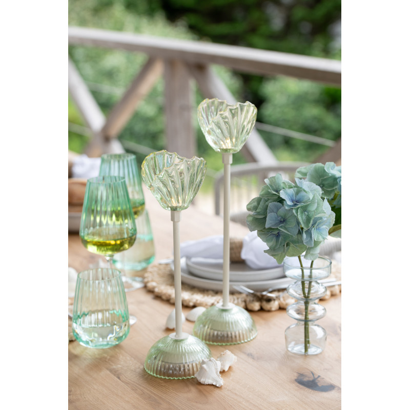 LAMPE LED SHELL FER VRT/BLA M (9,5x9,5x37cm) 