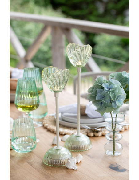 LAMPE LED SHELL FER VRT/BLA M (9,5x9,5x37cm) 