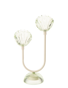 LAMPE LED SHELL FER VRT/BLA L (20x10,5x32cm) 