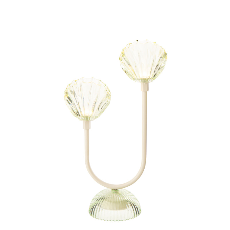 LAMPE LED SHELL FER VRT/BLA L (20x10,5x32cm) 