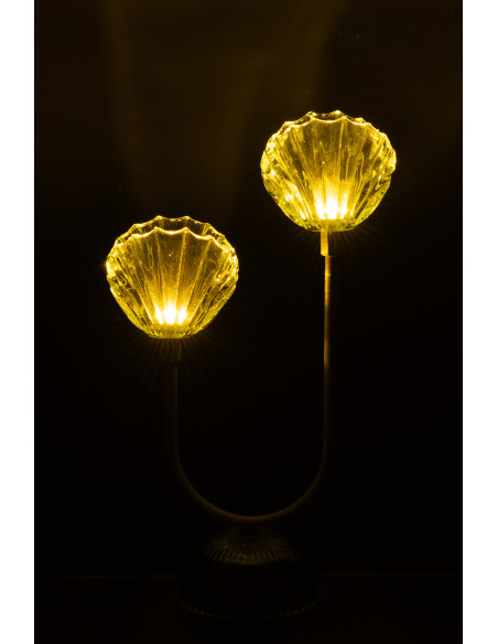 LAMPE LED SHELL FER VRT/BLA L (20x10,5x32cm) 