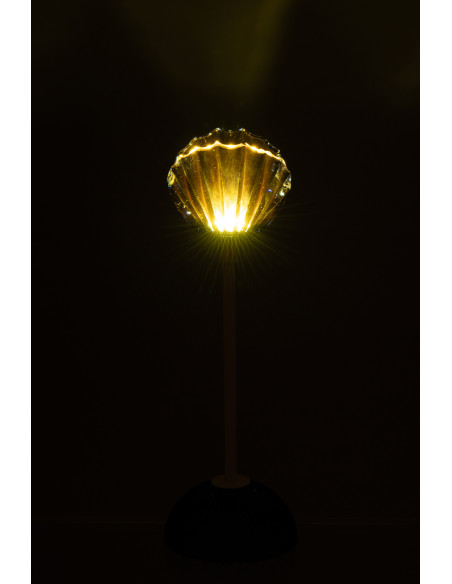 LAMPE LED SHELL FER BL/BLA S (9,5x9,5x31cm) 