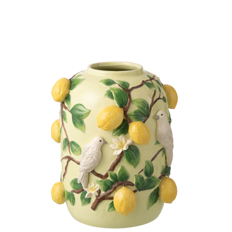 VASE OIS/CITRO CÉRAM VRT/JAU S (30x30x35,5cm) 