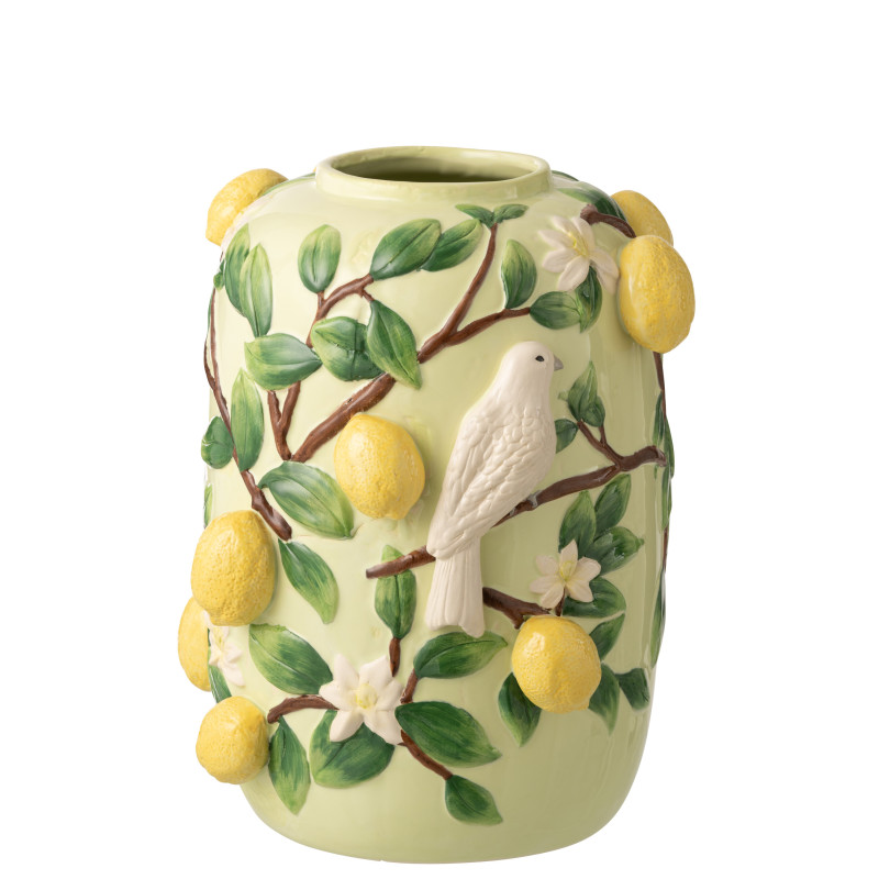 VASE OIS/CITRO CÉRAM VRT/JAU L (35x35x40,5cm) 