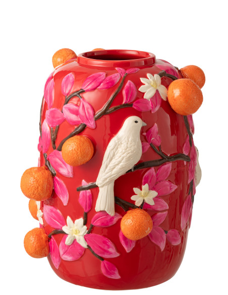 VASE OIS/ORAN CÉRAM ROS/OR L (35x35x40,5cm) 