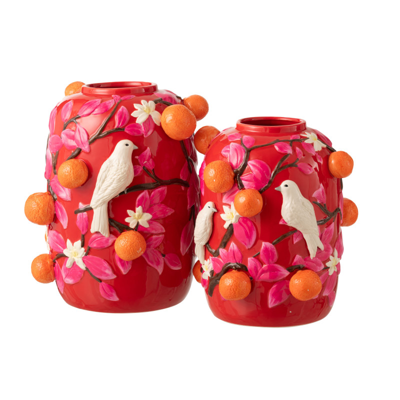 VASE OIS/ORAN CÉRAM ROS/OR L (35x35x40,5cm) 