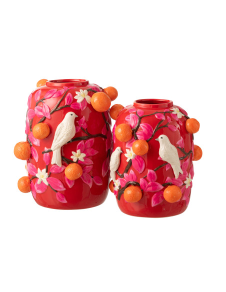 VASE OIS/ORAN CÉRAM ROS/OR L (35x35x40,5cm) 