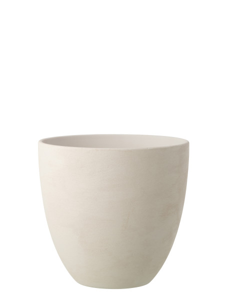 CACHEPOT ROND CÉRAMIQUE BLA XL (36x36x34cm) 