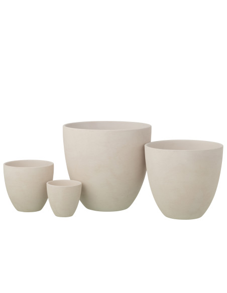 CACHEPOT ROND CÉRAMIQUE BLA XL (36x36x34cm) 