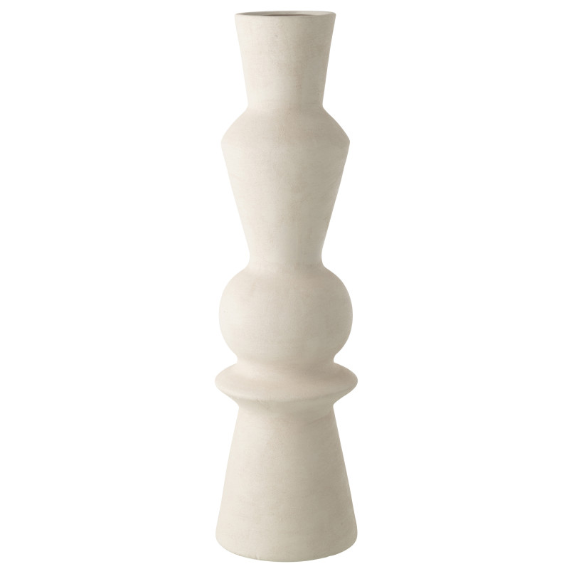VASE BONNY CÉRAMIQUE BLANC (19,5x19,5x72cm) 