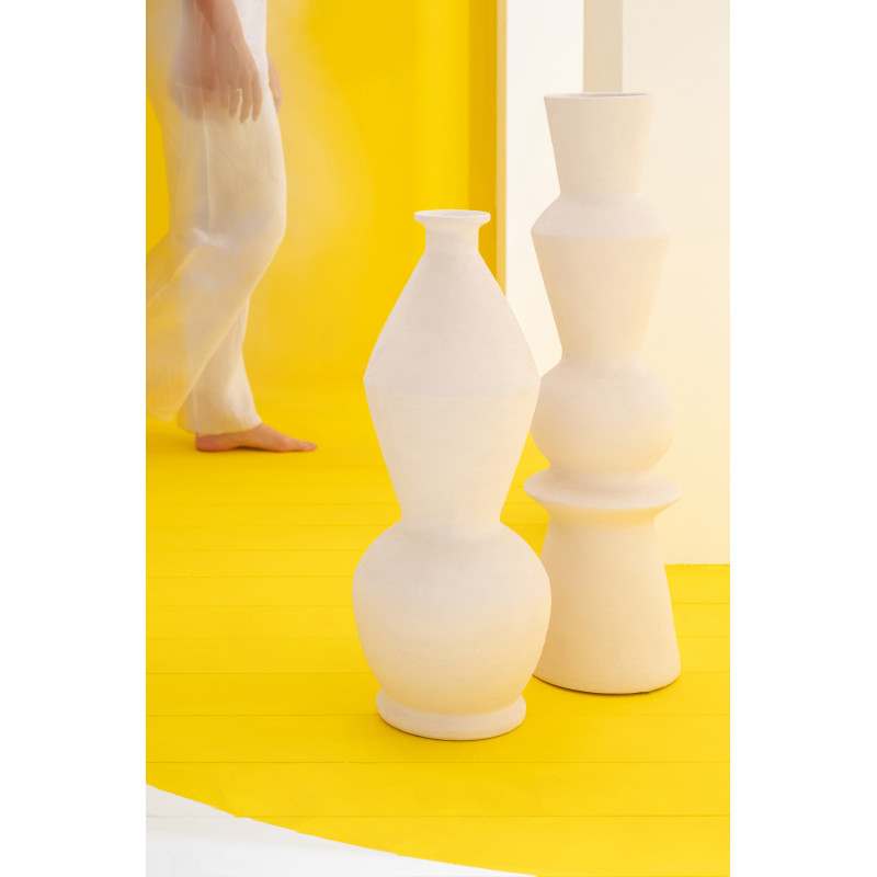 VASE BONNY CÉRAMIQUE BLANC (19,5x19,5x72cm) 