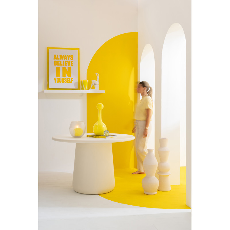 VASE BONNY CÉRAMIQUE BLANC (19,5x19,5x72cm) 
