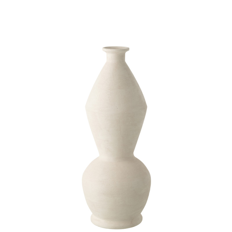 VASE BORIS CÉRAMIQUE BLANC (23x23x59cm) 