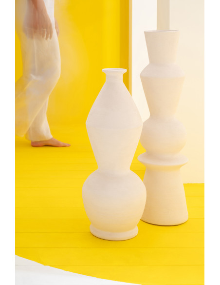 VASE BORIS CÉRAMIQUE BLANC (23x23x59cm) 