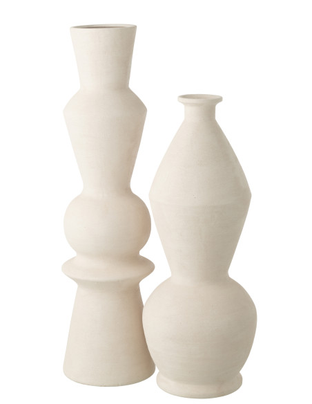 VASE BORIS CÉRAMIQUE BLANC (23x23x59cm) 