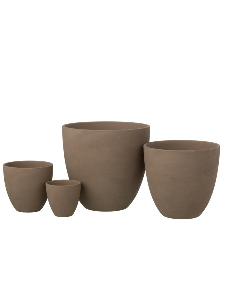 CACHEPOT ROND CÉRAMIQUE TAU XL (36x36x34cm) 