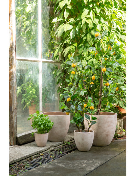 CACHEPOT ROND CÉRAMIQUE BEI L (30,5x30,5x29,5cm) 